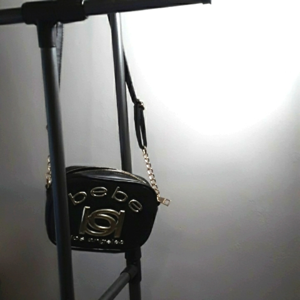 Black and Gold Los Angeles bebe Shoulder Bag